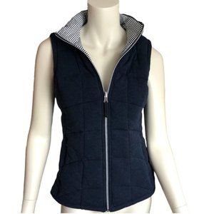 Marc New York Performance Reversible Vest XS Navy Heather/Stripe